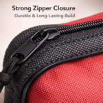 Portable Travel Hand Pouch / Shaving Kit Bag for Multipurpose Use (Red) - Image 4