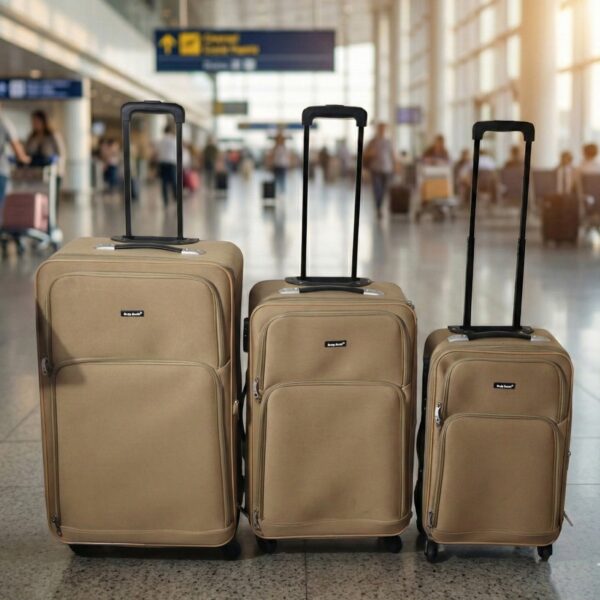 3 Piece Soft Side Trolley Luggage Set
