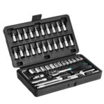 46pcs Metal 1 / 4"" Socket Set (Black, 46pcs) - Image 3