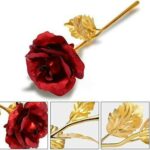24K Artificial Golden Rose / Gold Red Rose with Gift Box (10 inches) - Image 7