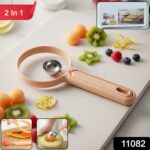 2 in 1 Fruit Scooper and Cutter Tool (1 Pc) - Image 2