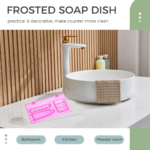 3-in-1 Glass Soap Dish for Bathroom Ware by Pure Source India - Image 4