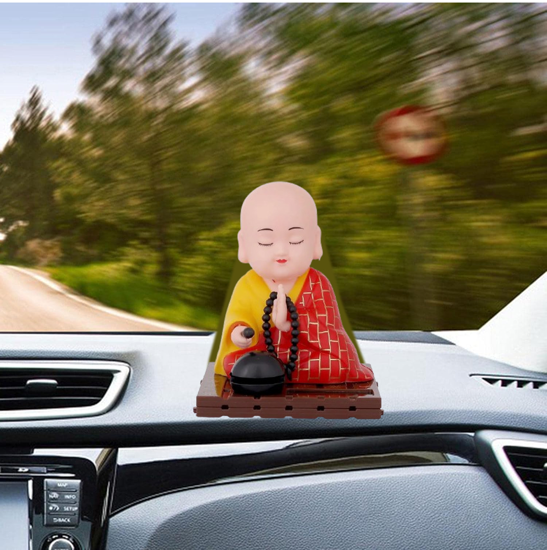 20866_af96ba48-5dda-4fcd-baaa-3b784cd26d4c.png Red Solar Powered Sitting Buddha Statue for Home Decor