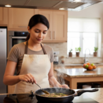 Induction Base Hard Anodized Tadka Fry Pan Nonstick - Image 3