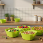 Square Plastic Serving Bowls Set