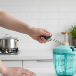 Manual Stainless Steel Handheld Vegetable Chopper with 5 Blades (750 ml) - Image 2