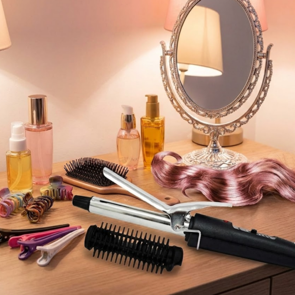 Hair Curling Iron Rod for Women (black), Hair accessories