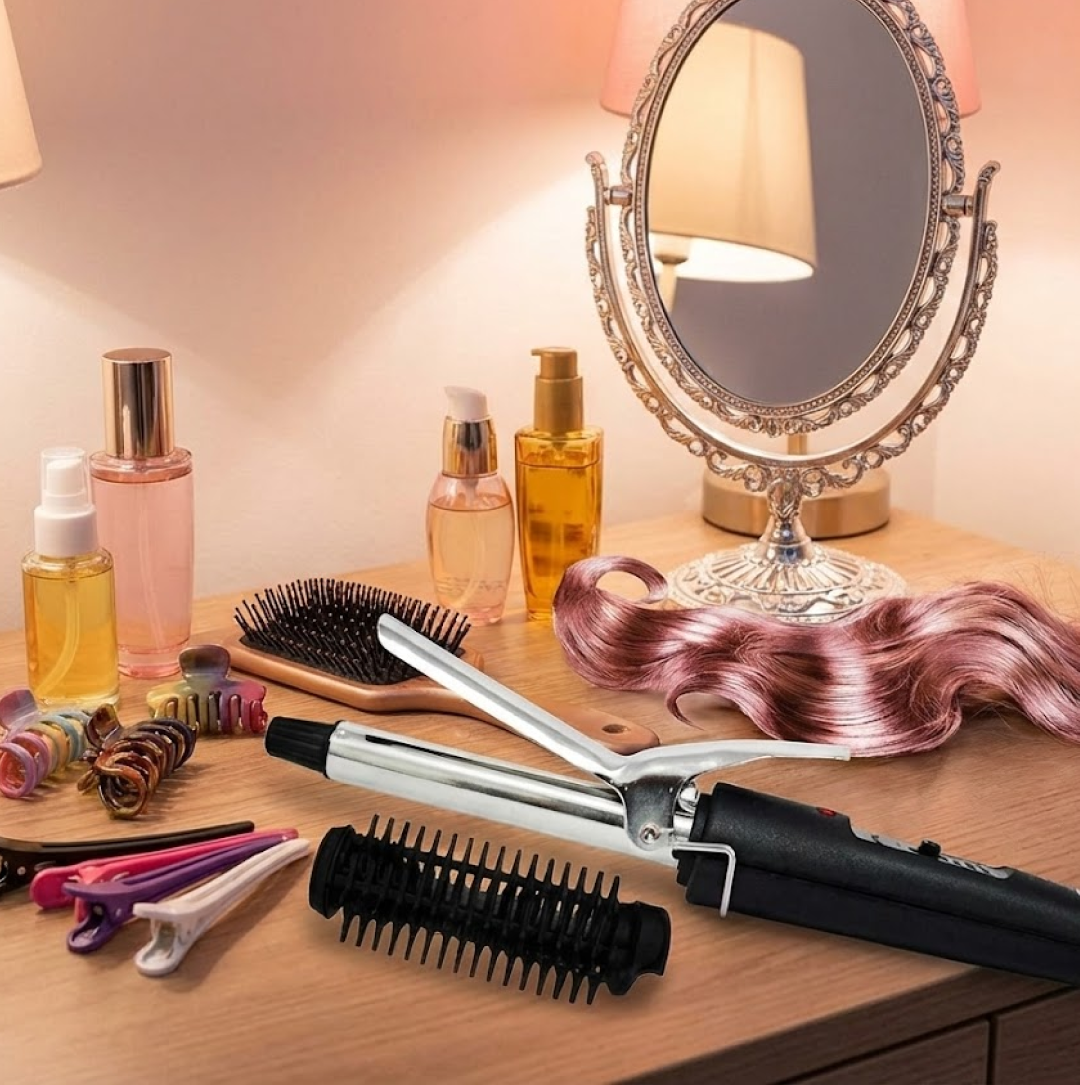 2092621398_e32b4af3-06ec-46c1-be86-84c21384d5cf.png Hair Curling Iron Rod for Women (black), Hair accessories - Image 1