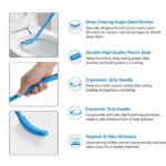 Single Sided Bristle Plastic Toilet Cleaning Brush - Image 4