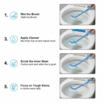Single Sided Bristle Plastic Toilet Cleaning Brush - Image 5