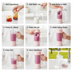 Portable Crusher Juicer With Handle & Straw, USB Rechargeable Multi Blades (420 ML) - Image 5