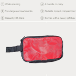 Portable Travel Hand Pouch / Shaving Kit Bag for Multipurpose Use (Red) - Image 9