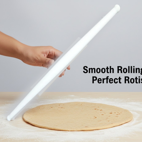 White Plastic Rolling Pin for Chapati
