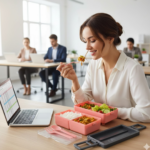 Plastic 2 Layer Leak Proof 3 Compartment Lunch Box for Office  (1 Pc) - Image 5