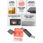 Plastic 2 Layer Leak Proof 3 Compartment Lunch Box for Office  (1 Pc) - Image 4