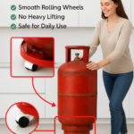 Gas Cylinder Trolley Stand with Movable Wheels - Image 5