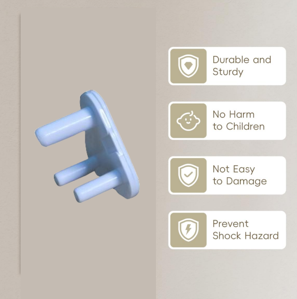 Small electric socket plug safety cover guards for childproofing home