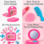Beauty Make up Set for Kids Girls with Fold-able Suitcase (Multicolour) - Image 3