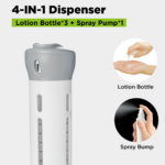 4 in 1 Travel Dispenser Bottle Set Travel Refillable Cosmetic Containers Set - Image 4