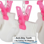 Plastic Round Cloth Drying Stand Hanger with 24 Clips (Multicolour) - Image 4