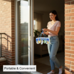 Plastic Round Cloth Drying Stand Hanger with 18 Clips (Multicolour) - Image 5