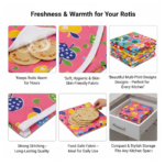 Square Hygienic Roti / Chapati Multi Print Design Cover - Image 2