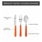 New Stylish 24 Pcs Plastic, Stainless Steel Cutlery Set (Pack of 24) - Image 6