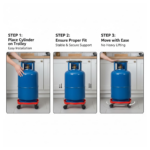 Square Plastic Gas Cylinder Trolley - Image 3