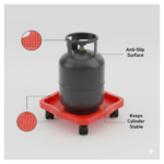 Square Plastic Gas Cylinder Trolley - Image 8