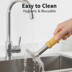 Stainless Steel Potato Masher, Pav Bhaji Masher with wooden handle - Image 3