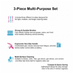 Multi-Purpose Kitchen Cleaning Brushes 3 Pc - Image 9