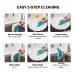 Dolfin Reusable Kitchen Sponge – Superior, Multi-Surface, Low Maintenance (1 Pc) - Image 3