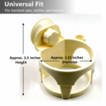 Hair Dryer Holder with Suction - Wall-Mount Bathroom Organizer for Women & Girls - Image 3