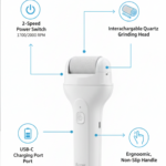 Portable Electric Foot File – Rechargeable Callus Remover & Pedicure Tool Smooth Feet - Image 2