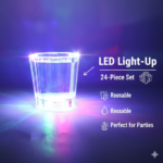 Premium LED Light-Up Shot Glass Set (24 Pc Set) - Image 3