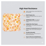 Kitchen Heat Resistant Quilted Pot Holder & Oven Mitt Pad (1 Pc / 16x16 Cm) - Image 3