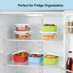 3-Piece Multicolor Airtight Container Set – Rectangular Food & Fridge Storage - Image 3