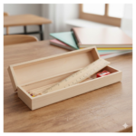 Colorful Wooden Pencil Set with Pencil box, Ruler, Sharpener (12 Pcs Set) - Image 4