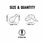 Cute Chicken Wing & Leg Erasers for Kids & Students (8 Pc Set) - Image 4