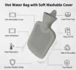 Hot Water Bag with Cover for Pain Relief & Cramps, Leak-Proof Therapy Bottle (1 Pc) - Image 3