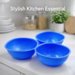 BPA Free Plastic Bowl Set for Cereal Salad Rice Soup Pasta Snack  3 Pc - Image 4