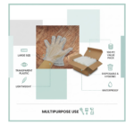 Large Disposable Gloves (100 Pcs): Clear Plastic, Multipurpose - Image 2
