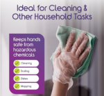 Large Disposable Gloves (100 Pcs): Clear Plastic, Multipurpose - Image 6