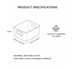 Plastic Refrigerator Organizer Bins, 1 Stackable Fridge Organizers with Handle, Clear Organizing Food Fruit Vegetables Pantry Storage Bins for Freezer kitchen Cabinet Organization and Storage (1 Pc Mix Color) - Image 4