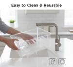 Plastic Refrigerator Organizer Bins, 1 Stackable Fridge Organizers with Handle, Clear Organizing Food Fruit Vegetables Pantry Storage Bins for Freezer kitchen Cabinet Organization and Storage (1 Pc Mix Color) - Image 6