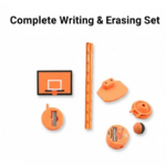 Football & Basketball Stationery Kit – Pencil, Sharpener & Eraser (Birthday Gift) - Image 3