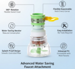 360 Degree Water Saving Faucet Expandable Water Valve Splash Regulator - Image 2