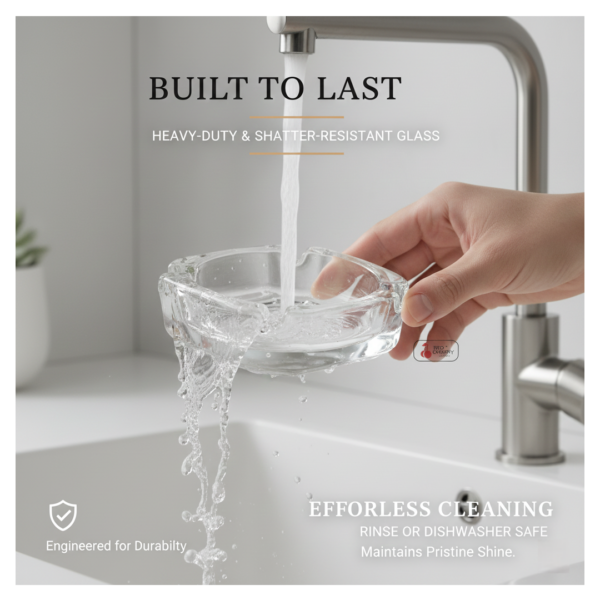 Crystal Glass Cigar Ashtray