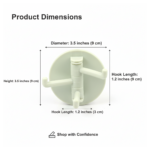 180° Rotating Punch-Free 3-Hook Sticky Hook – 1 Pc - Image 2