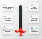 Stainless Steel Gas Lighter for Kitchen Stoves (1 Pc) - Image 6